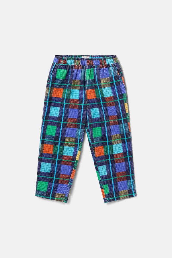 Gorman - Navy Check Kids Cord Pant - navy