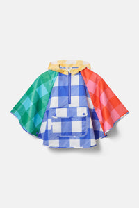 Gorman - Gingham Splice Kids Poncho - multi