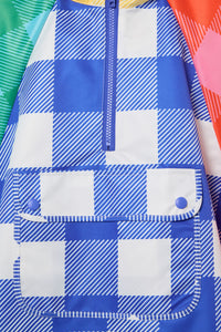 Gorman - Gingham Splice Kids Poncho - multi