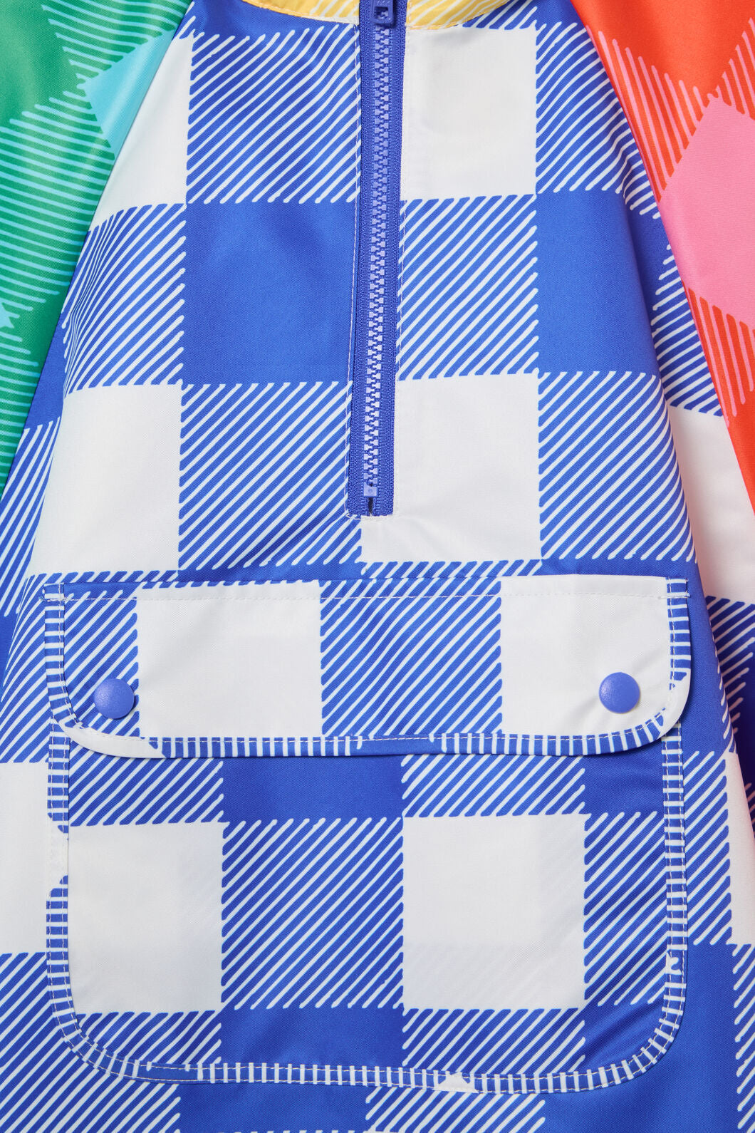 Gorman - Gingham Splice Kids Poncho - multi