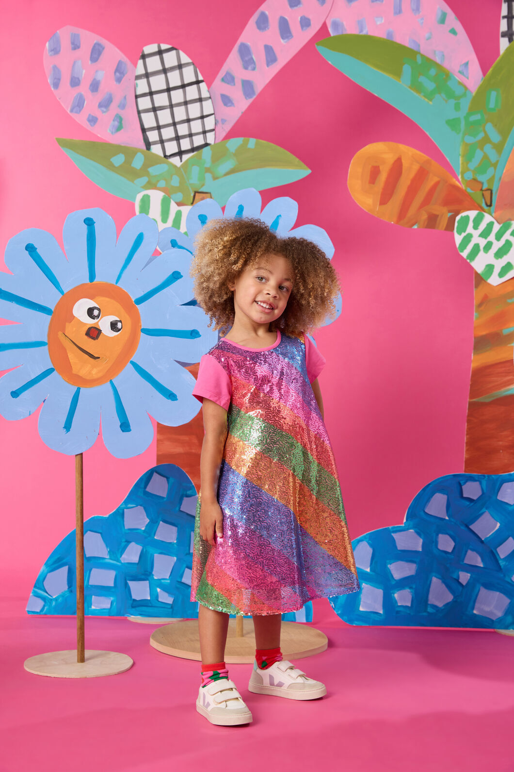 Gorman - Stripe Sequin Kids Dress - multi