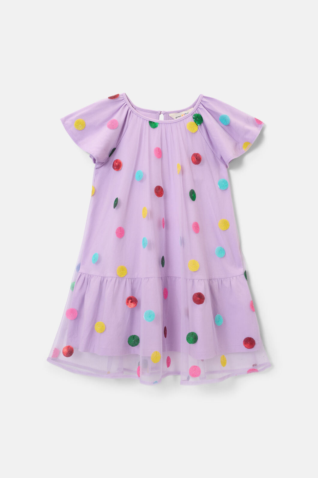 Gorman - Spot Sequin Kids Dress - lilac