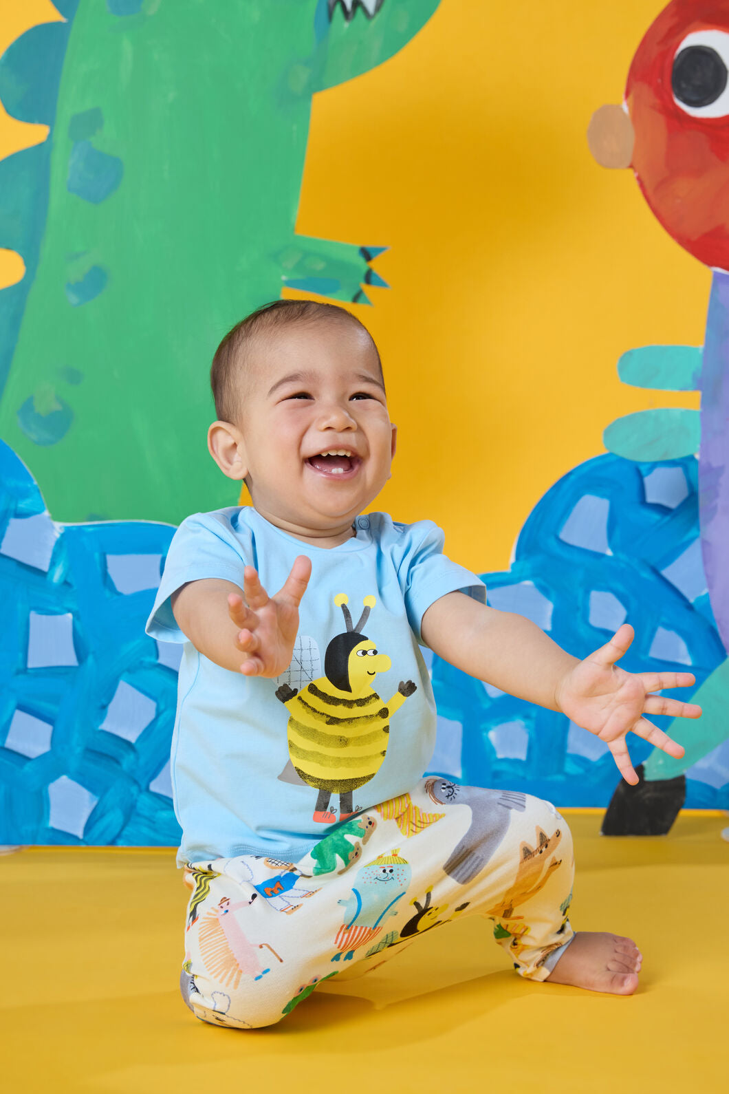 Gorman - Bee Guy Baby T-Shirt-Blue - blue