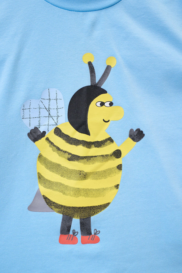 Gorman - Bee Guy Baby T-Shirt-Blue - blue