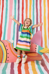 Gorman - Painted Stripe Kids Dress - multi
