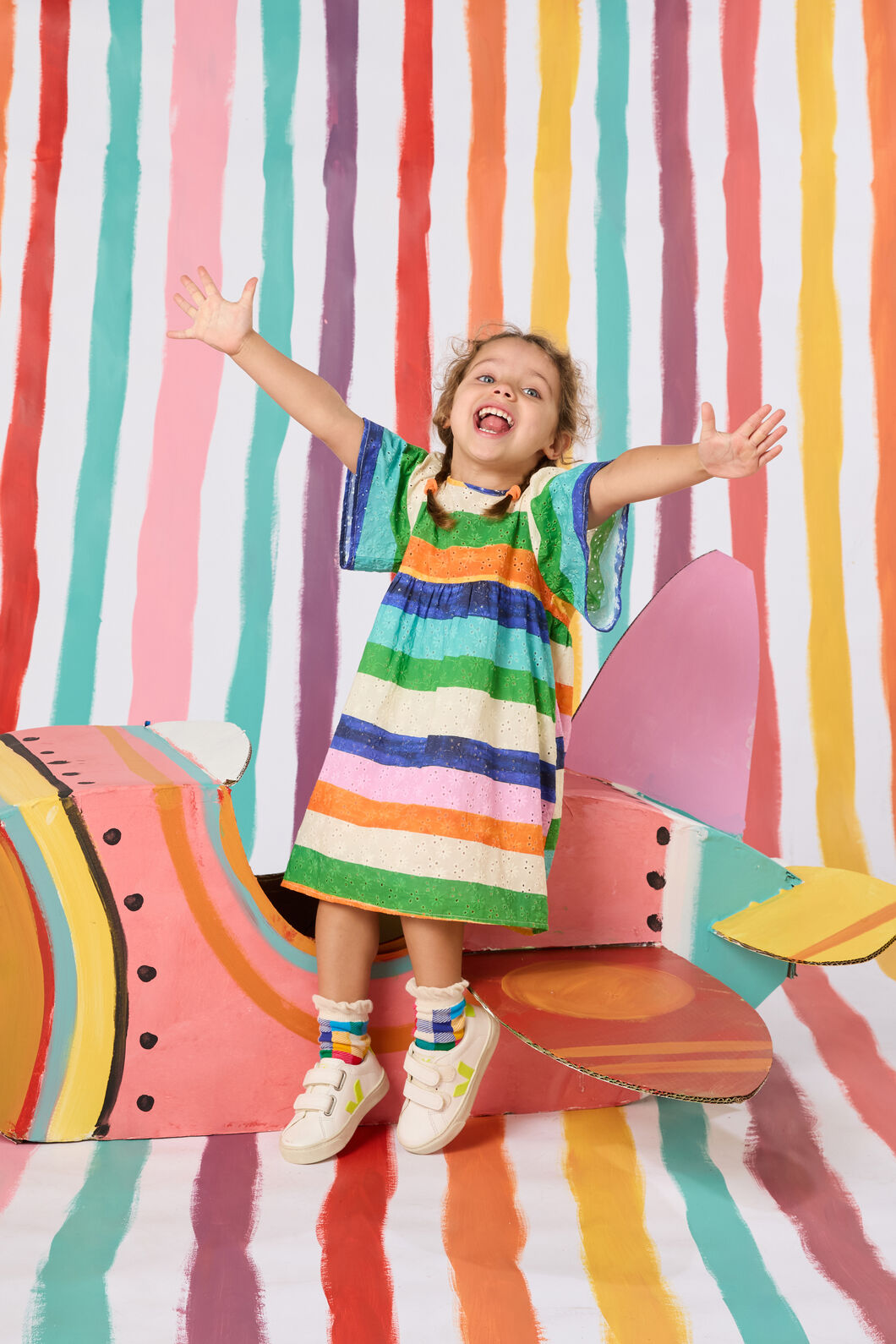 Gorman - Painted Stripe Kids Dress - multi
