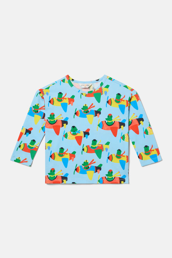 Gorman - Flying Frogs Kids Long Sleeve T-Shirt - blue