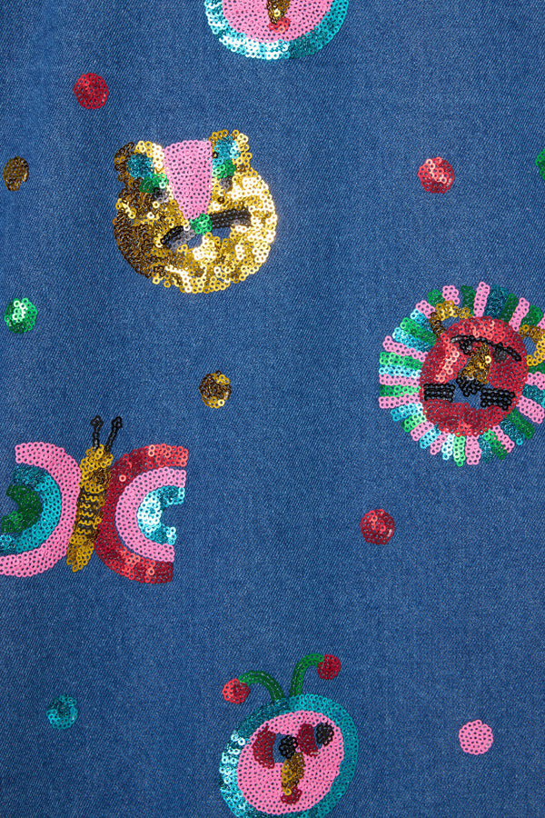 Gorman - Gallery Sequins Kids Dress - denim