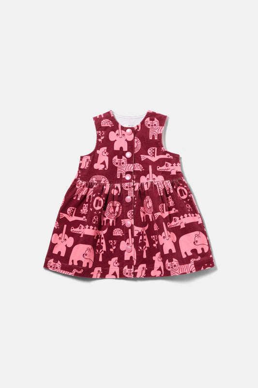Gorman - Soft Animal Baby Pini Dress - maroon
