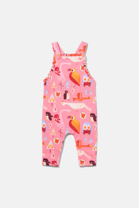 Gorman - Funky Birds Baby Overalls - pink