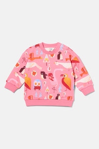 Gorman - Funky Birds Baby Sweater - pink