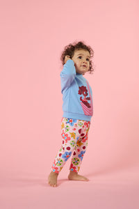Gorman - Spotty Floral Baby Legging - pink