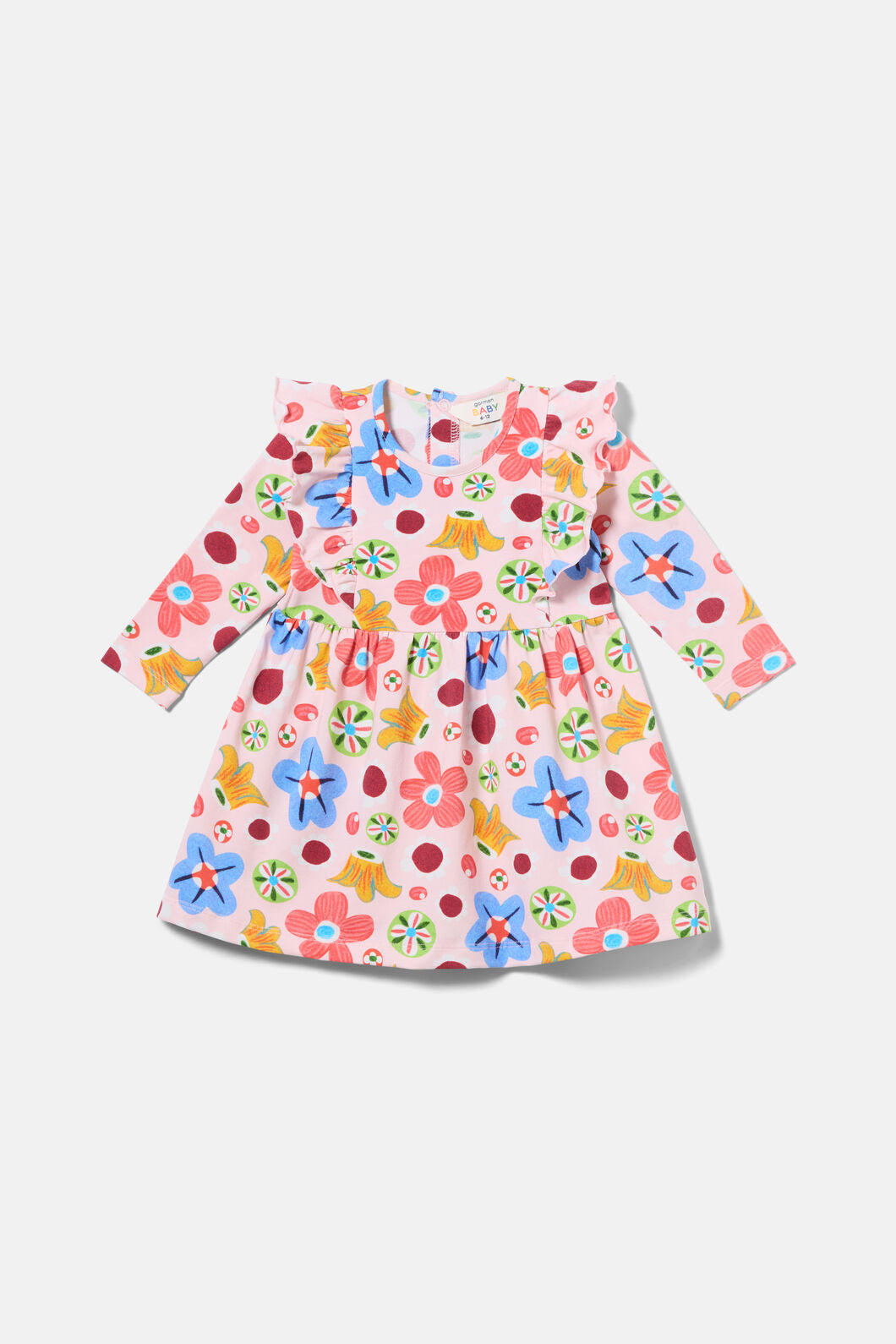Gorman - Spotty Floral Baby Frill Dress - pink