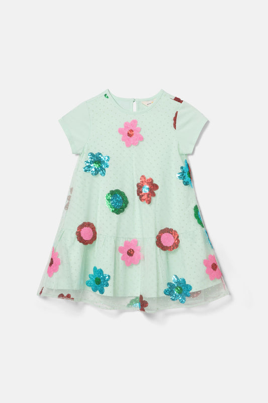 Gorman - Floral Sequins Dress - mint