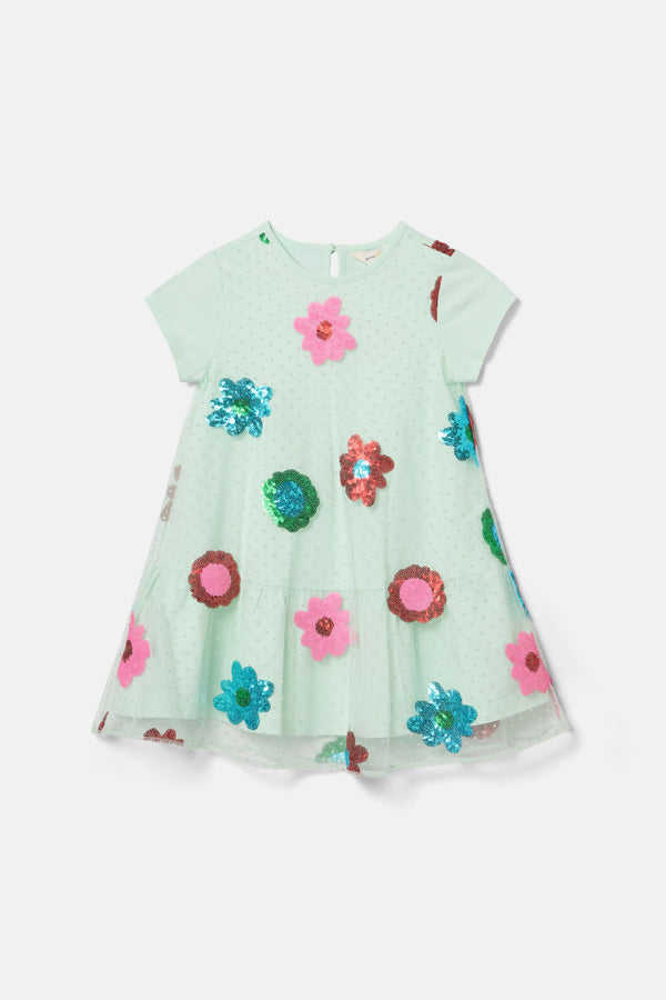 Gorman - Floral Sequins Dress - mint