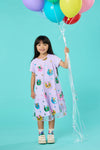 Gorman - Leo Leopard Sequins Kids Dress - lilac