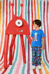 Gorman - Happy Monster Guy Kids T-Shirt - blue