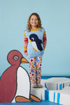 Gorman - Fluffy Penguin Kids Knit Vest - blue