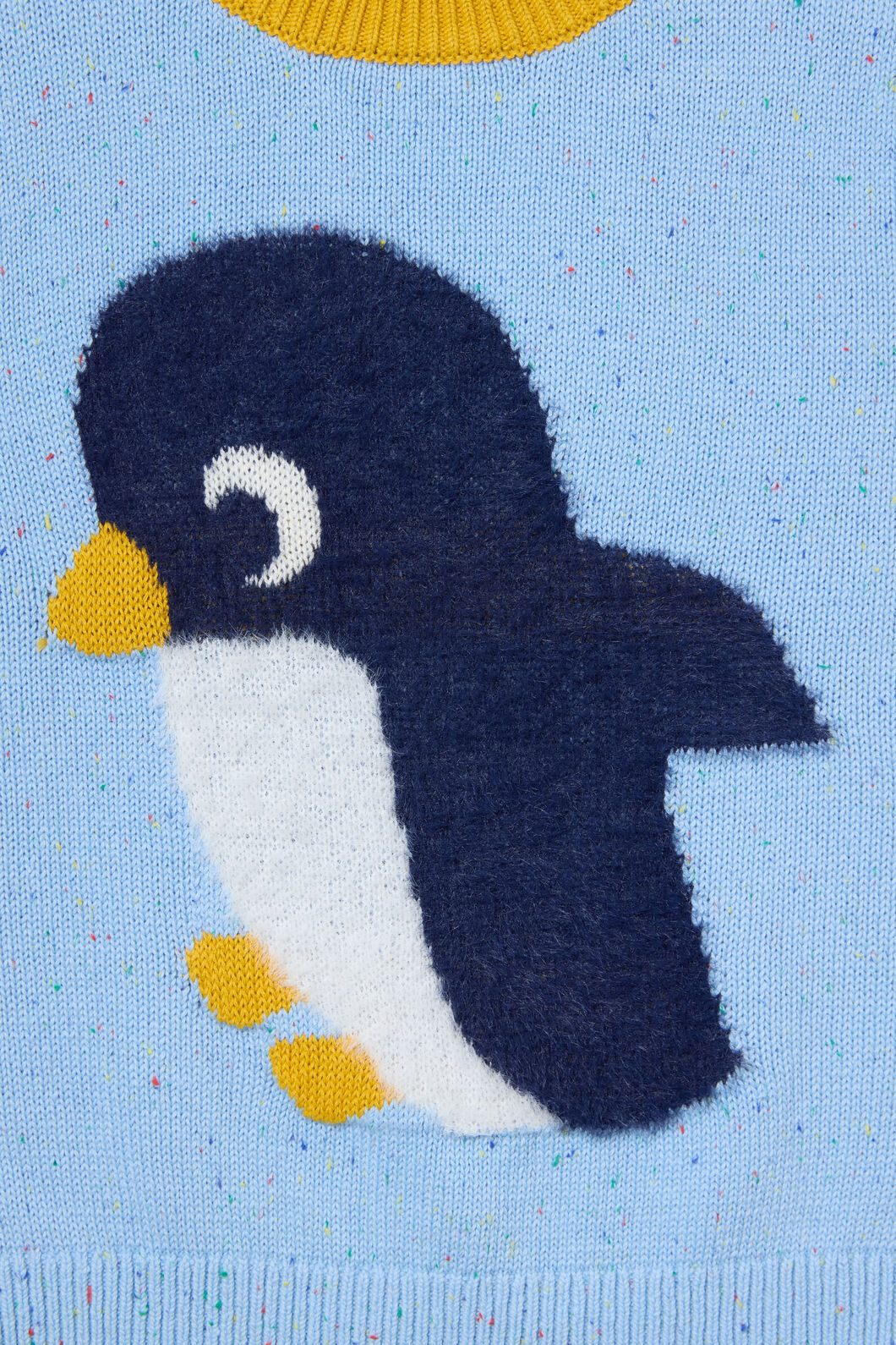 Gorman - Fluffy Penguin Kids Knit Vest - blue