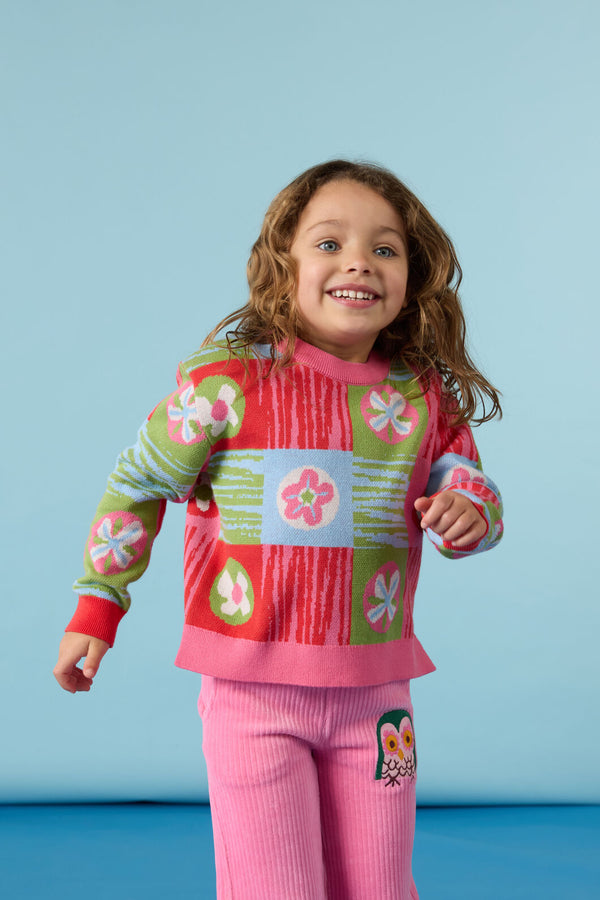 Gorman - Framed Flowers Kids Knit Jumper - multi
