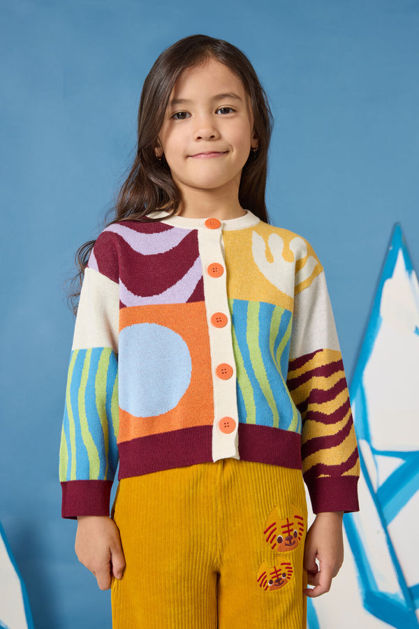 Gorman - Bold Shapes Kids Cardigan - multi
