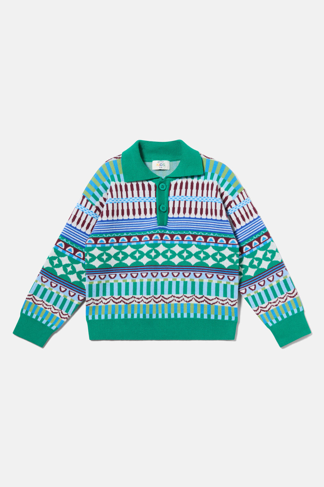 Gorman - Abstract Kids Knit Jumper - blue
