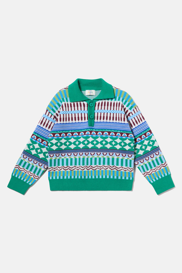 Gorman - Abstract Kids Knit Jumper - blue