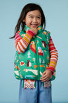 Gorman - Funky Birds Kids Puffer Vest - green