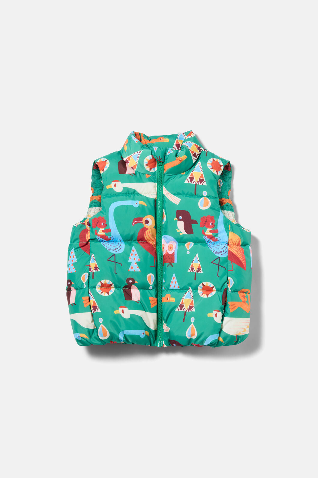 Gorman - Funky Birds Kids Puffer Vest - green
