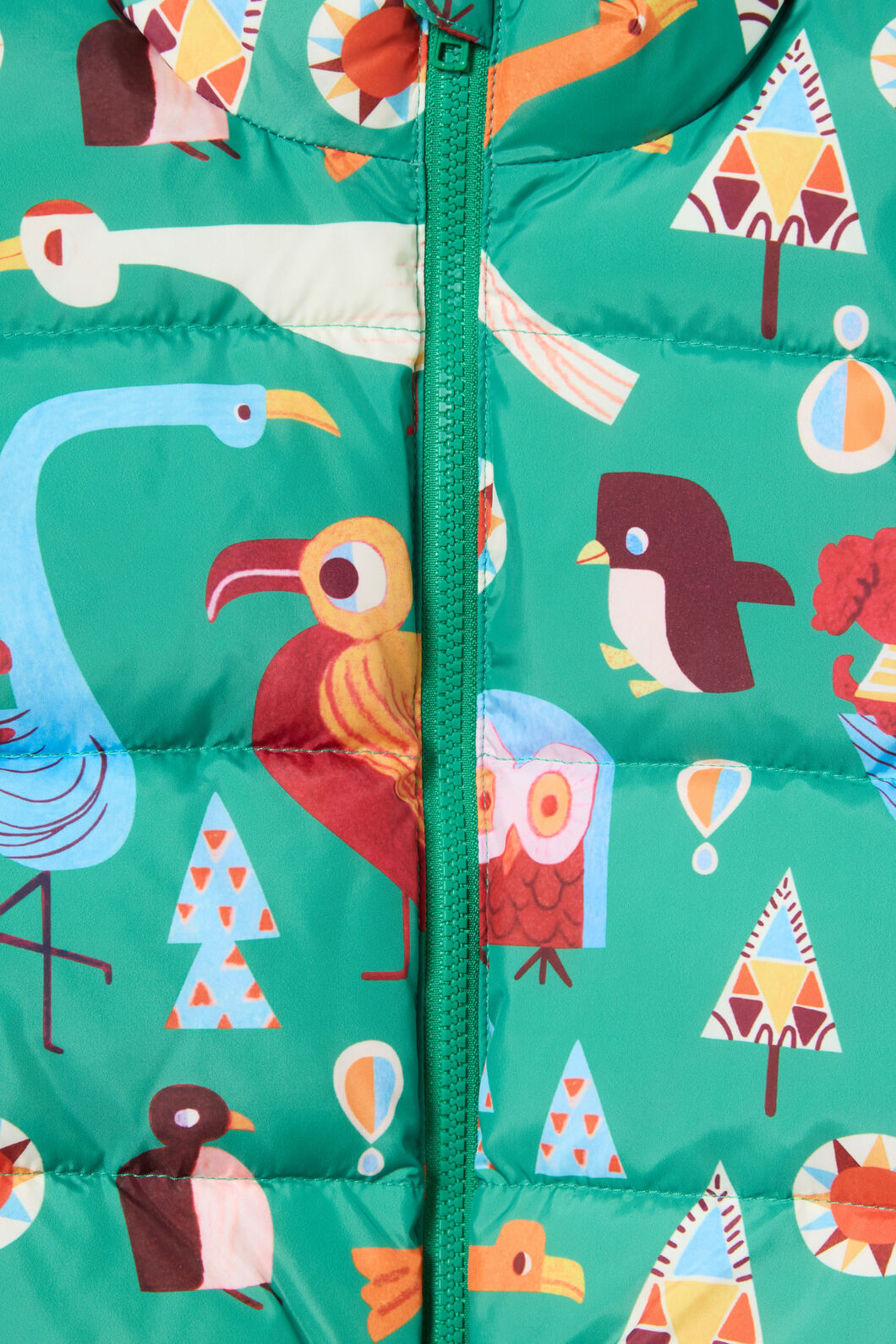 Gorman - Funky Birds Kids Puffer Vest - green