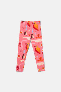 Gorman - Funky Birds Kids Legging - pink