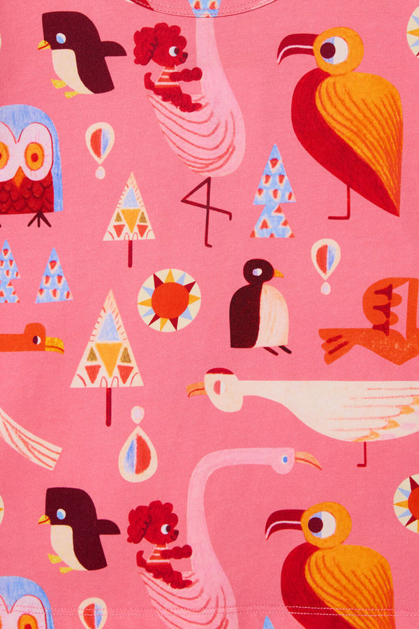 Gorman - Funky Birds Kids T-Shirt - pink