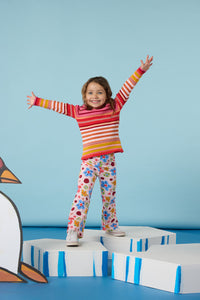 Gorman - Spotty Floral Kids Legging - pink