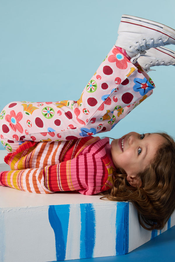 Gorman - Spotty Floral Kids Legging - pink