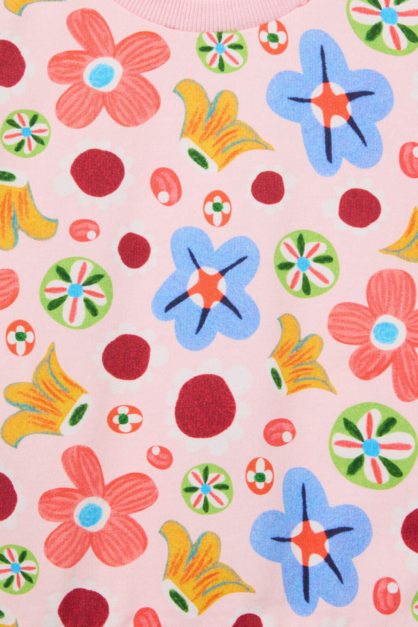 Gorman - Spotty Floral Kids Sweater - pink