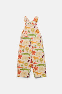 Gorman - Animals Kids Overalls - oatmeal