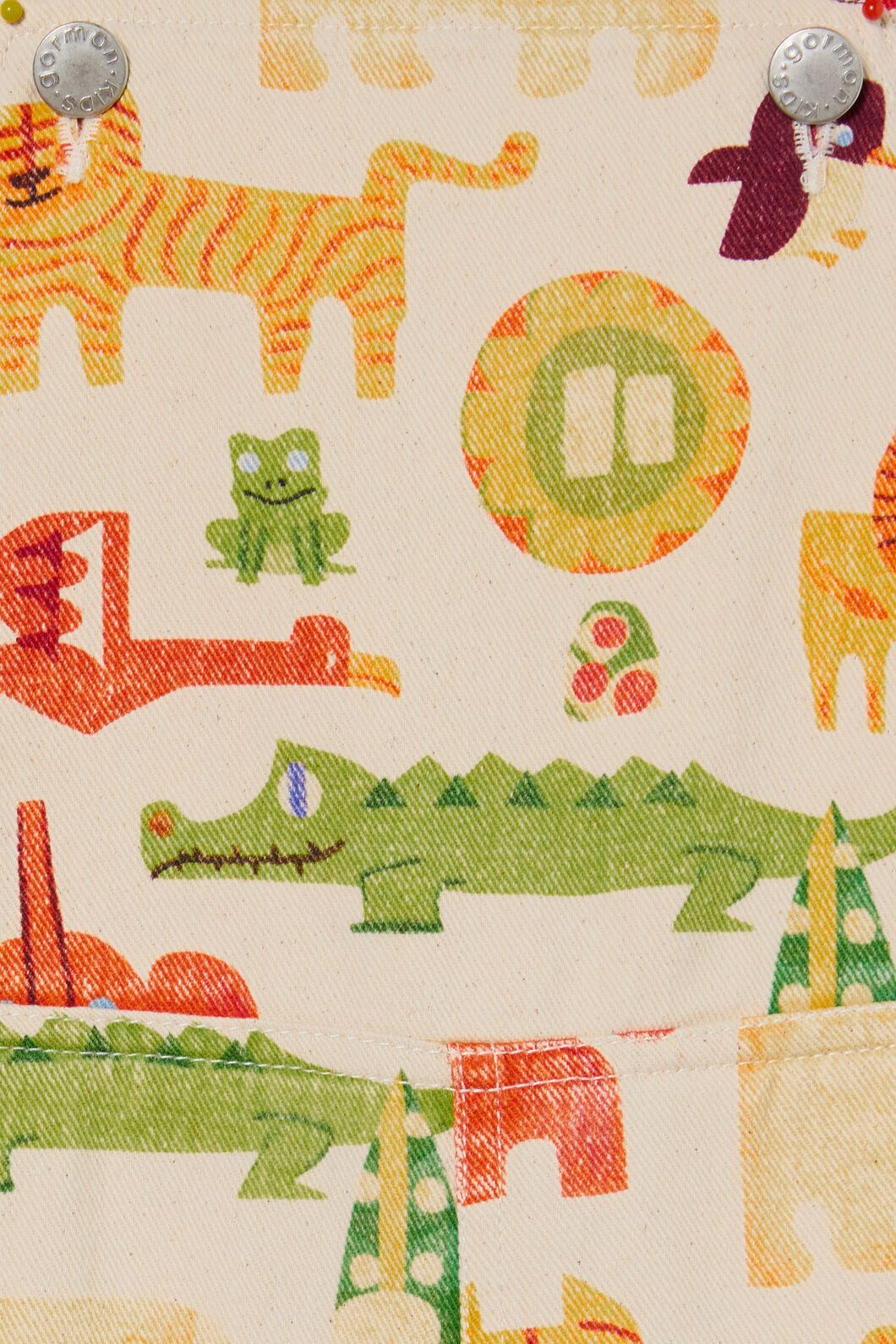 Gorman - Animals Kids Overalls - oatmeal