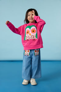 Gorman - Funky Owl Kids Sweater - pink