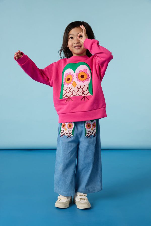 Gorman - Funky Owl Kids Sweater - pink