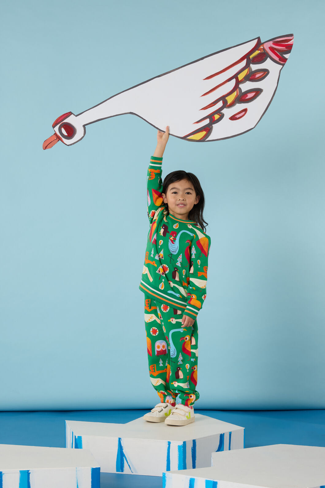 Gorman - Funky Birds Kids Sweater - green