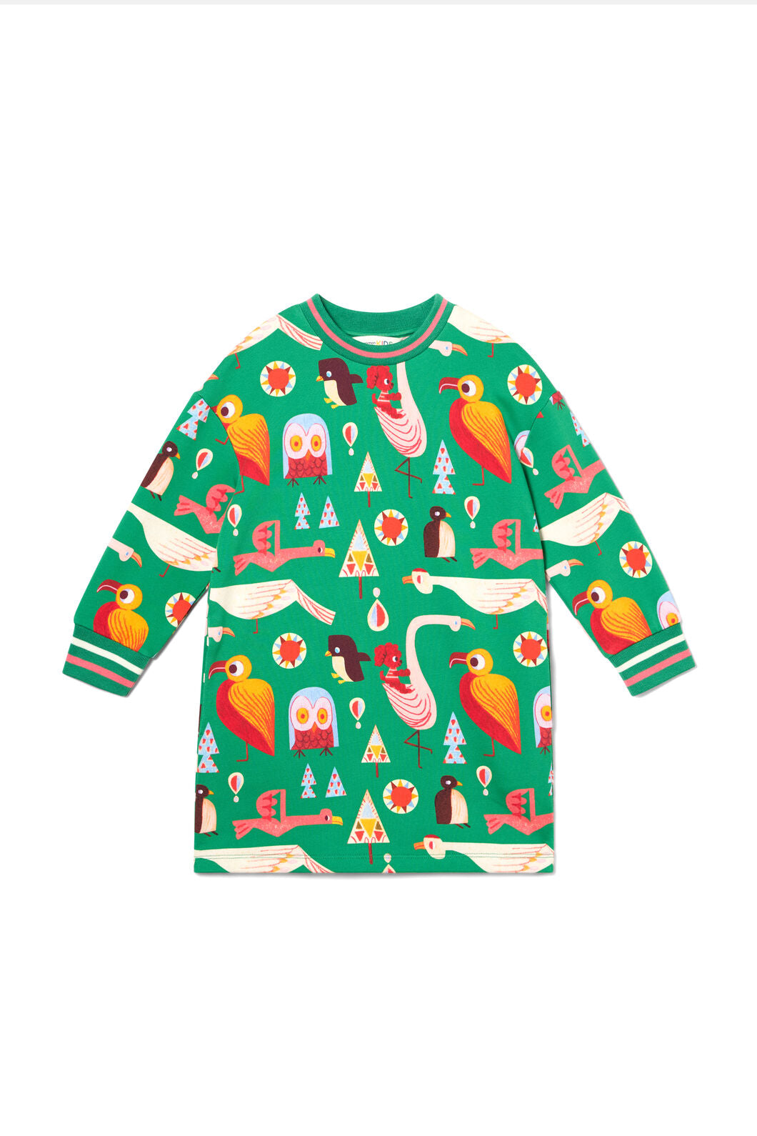 Gorman - Funky Birds Kids Sweater Dress - green