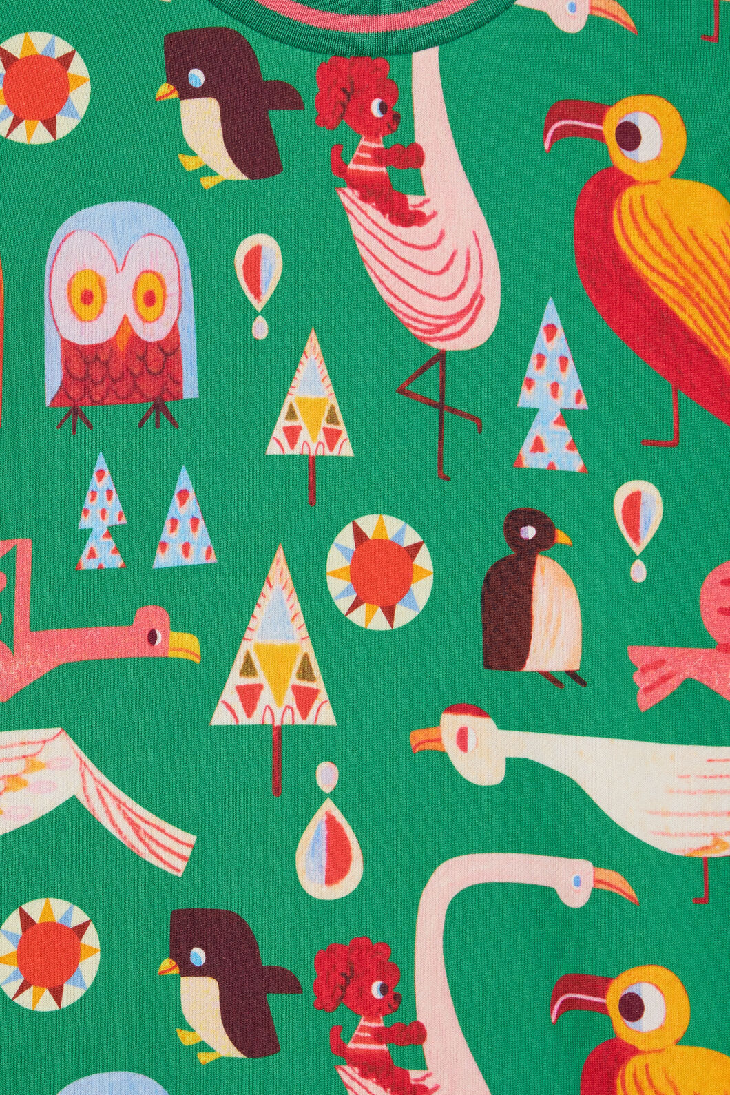 Gorman - Funky Birds Kids Sweater Dress - green