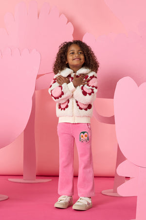 Gorman - Jumbo Rib Kids Wide Leg Trouser - pink