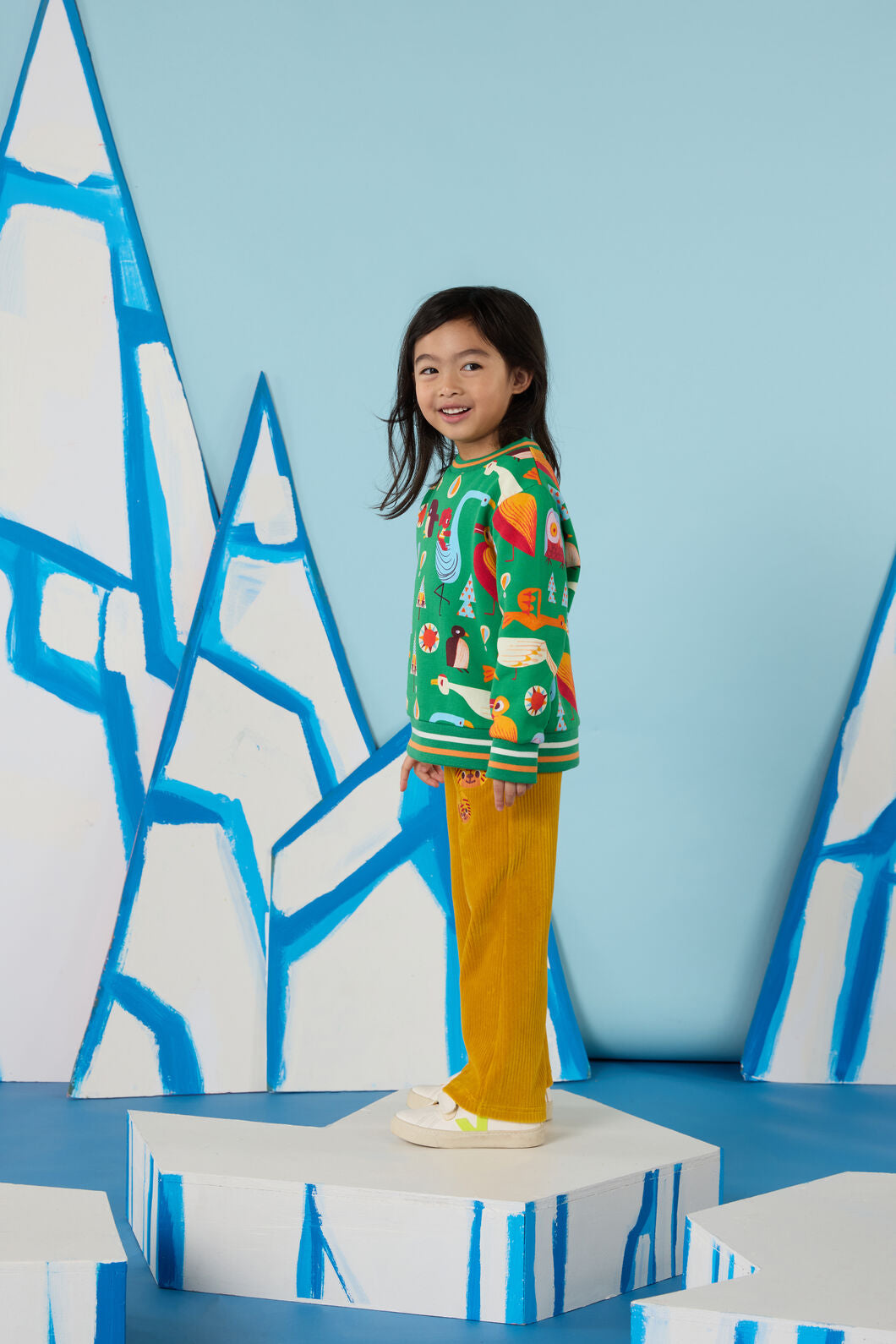 Gorman - Jumbo Rib Kids Wide Leg Trouser - yellow
