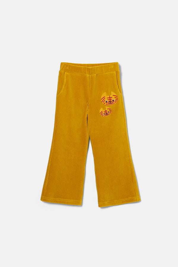 Gorman - Jumbo Rib Kids Wide Leg Trouser - yellow