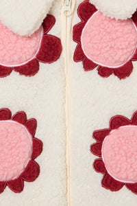 Gorman - Bold Floral Sherpa Kids Jacket - cream