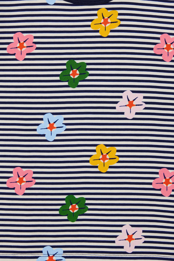 Gorman - Spotty Floral Stripe Kids T-Shirt - multi