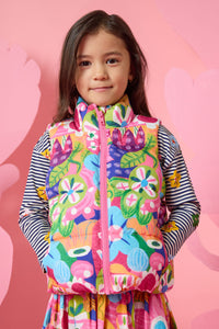 Gorman - Bold Floral Kids Puffer Vest - multi