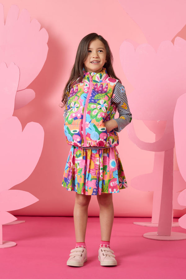Gorman - Bold Floral Kids Puffer Vest - multi
