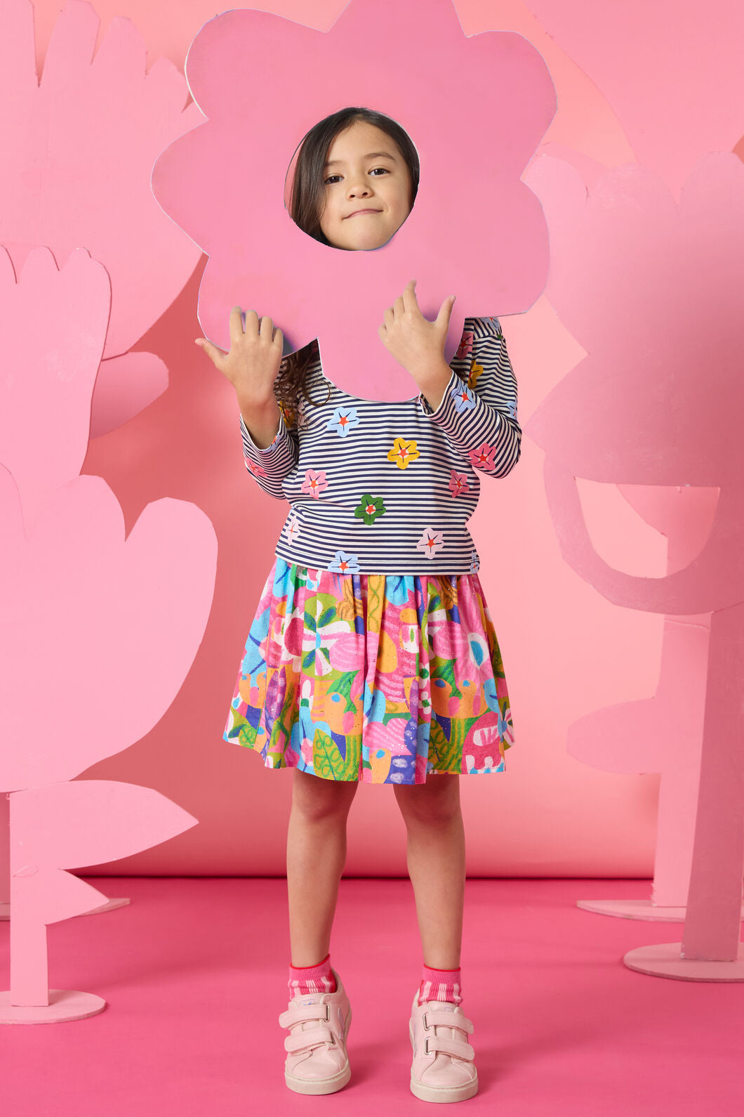 Gorman - Bold Floral Kids Skirt - multi